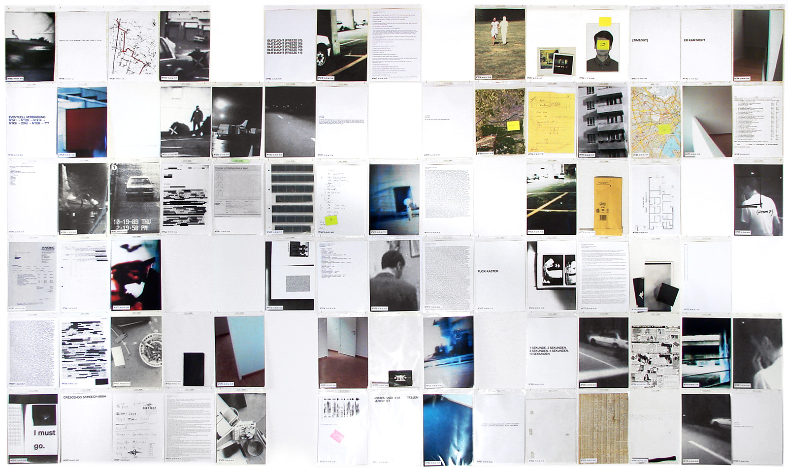 Esther Hunziker | Kaster (78 Blätter), Installation, 2004