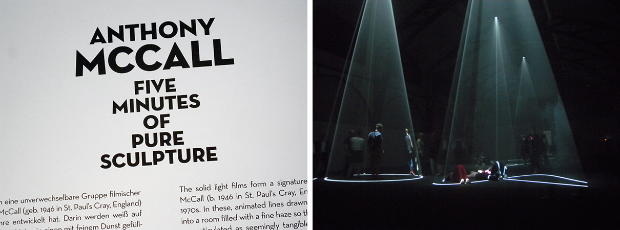Anthony McCall, Five Minute of Pure Sculpture. Photos: Esther Hunziker