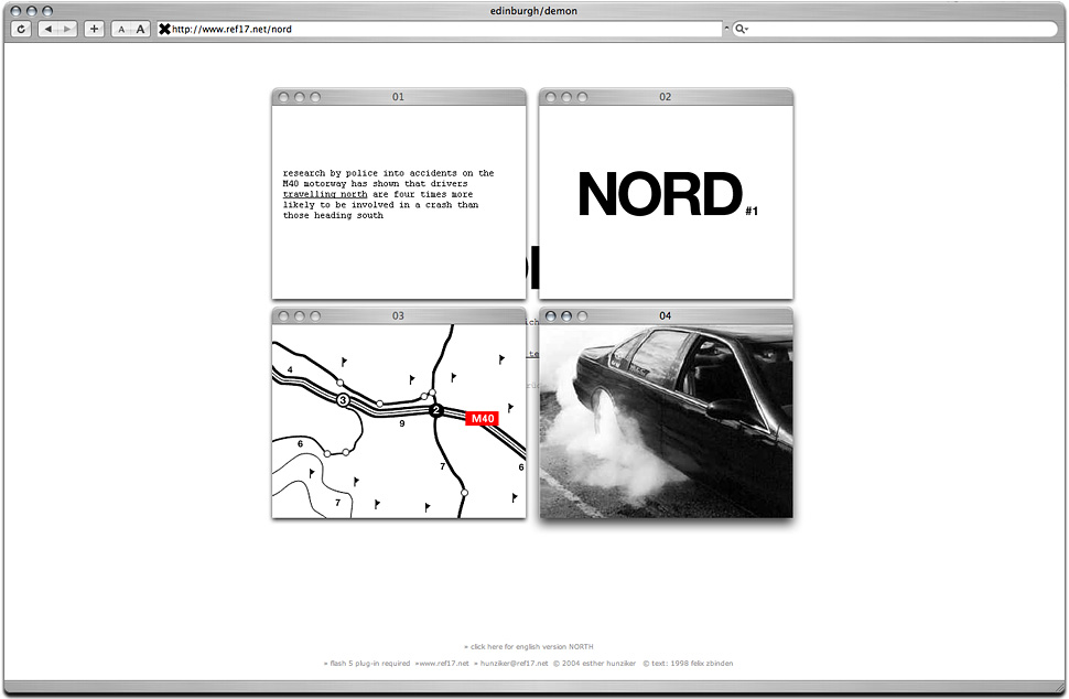 Esther Hunziker «Nord», online Erzählung, 2003 – 2004
