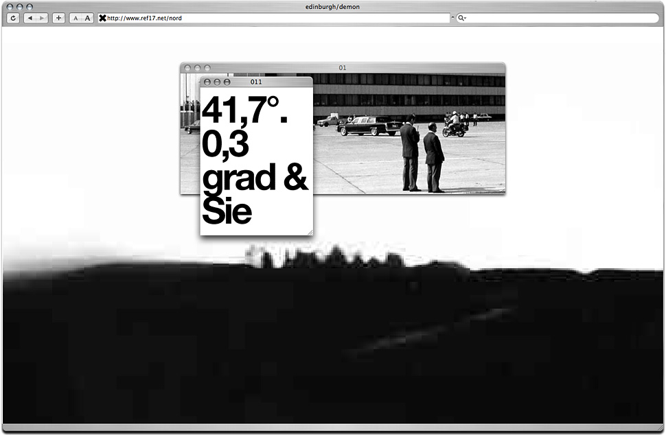 Esther Hunziker «Nord», online Erzählung, 2003 – 2004
