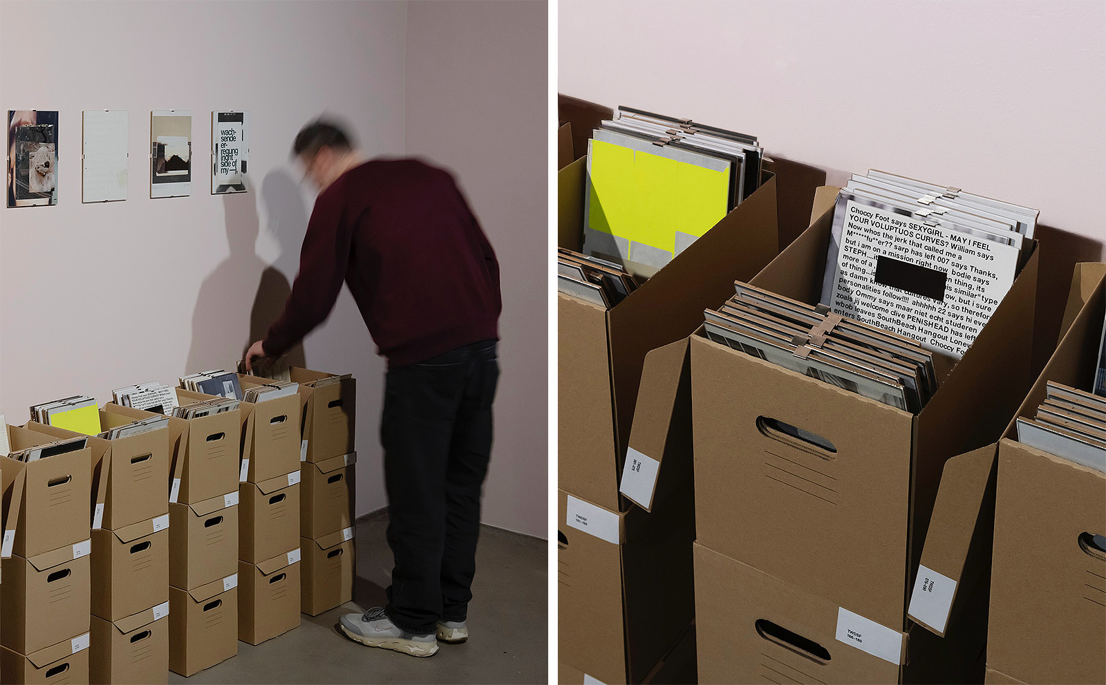 Esther Hunziker – The Wasted Documents Showbag Frames, 2010–2014